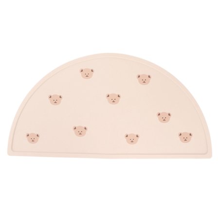 Baby Silikon Bordbrikke Bærbar Reisebordmatte Søtt Tegneserie Bjørnemønster for Spedbarn Barn