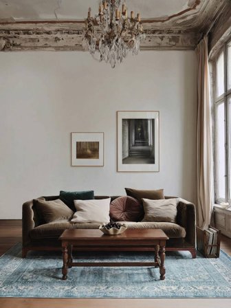 Jacinda 200X250 Light Blue Medallion Rug