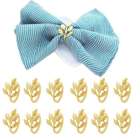 12 stk. Servietringe, Servietspændeholder, Håndlavet Naturlig Metalpynt