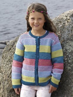 Lapsen kuvioneuletakki-Svarta Fåret