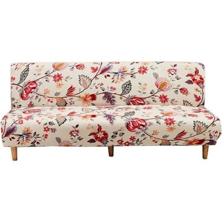 3-istuttavan sohvan päällinen, joustava, käsinojaton sohvan päällinen, käsinojaton sohvan päällinen, taitettava vuodesohvan päällinen