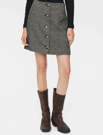 Nümph Nuavey Mini Skirt - Grey - 42