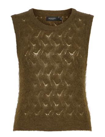 Sltuesday Pointa Vest Vests Knitted Vests Vihreä Soaked In Luxury