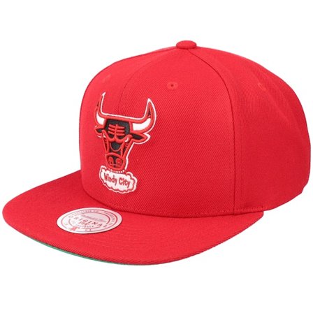 Mitchell & Ness - NBA Rouge snapback Casquette - Chicago Bulls Team Ground 2.0 Red Snapback @ Hatstore