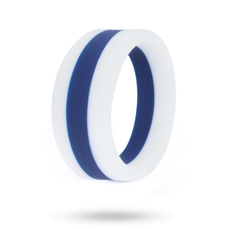 Macho Armor Cock Ring White/Blue - Vuxen.se - Penisringar