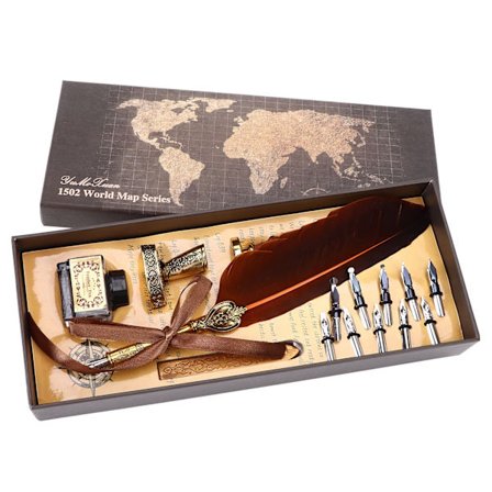 Kalligrafia kynä retro tyylikäs kaiverrettu kuvio kestävä kulutusta kestävä houkutteleva koristeellinen kirjoitustarvikkeet kotiinMaroon