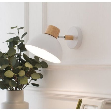 Leselampe for vegg, Stue og inngang vegglampe, Uten lys, GrønnHalv - hvit sirkel