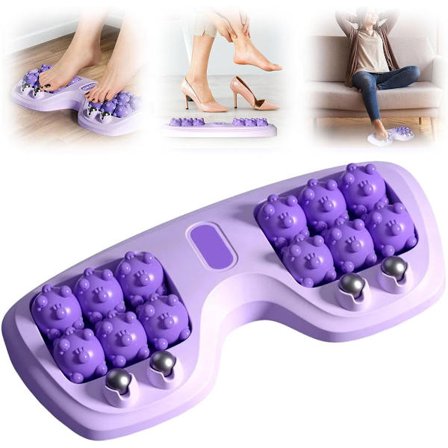 Fodmassager - Fodmassage Rulle - Bærbar Dobbelt Fodmassage Rulle - Massagebold