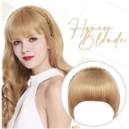 Flettet Hårbøjle Syntetisk Pandehår Varmebestandigt Pandehår Hår Extensions til Dame