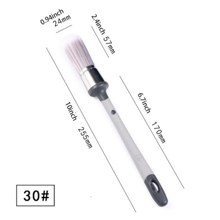 Spor Spiss Hjørne Trim Malerpensel 30 RUND RUND