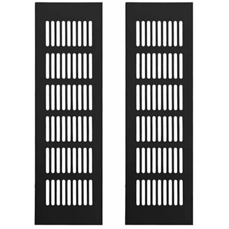 Aluminiumventilationsgaller 2 st Ventilationsgaller Rektangulär Ventilationsgaller Legering Ventilationsgaller Utomhusventilationsgaller Svart 250 X 