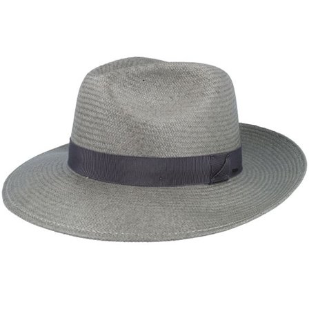 Bailey - Grå straw Hatt - Blackburn Charcoal Straw Hat @ Hatstore