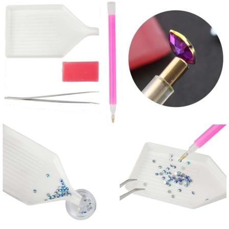 Plukkepenn prikkeverktøy nail art manikyr Multicolor