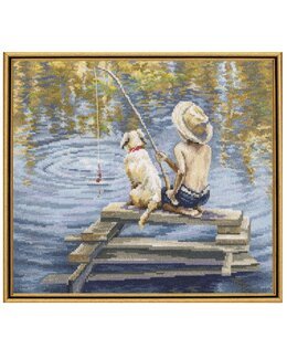 Broderikit Billede Ude at fiske - RTO