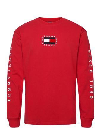 Tjm Longsleeve Box Flag Tee Red Tommy Jeans
