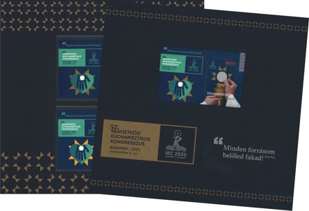 Ungarn - Eukaristisk kongres / Stævne for katolikker - Postfrisk specialmappe med to specielle miniark