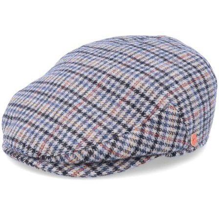 Mayser - Grå earflap Keps - Merlin Plus Grey/Black Checkered Ear Flap @ Hatstore