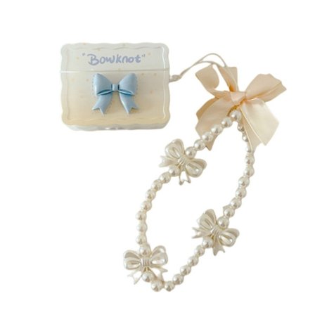 AirPods Pro charmigt fodral med rosettknutdesign och hängande slinga