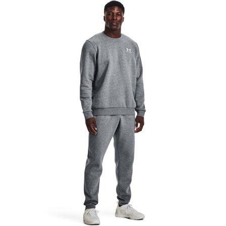 Under Armour Essential Fleece Jogger Pitch Gray Medium Heather/White