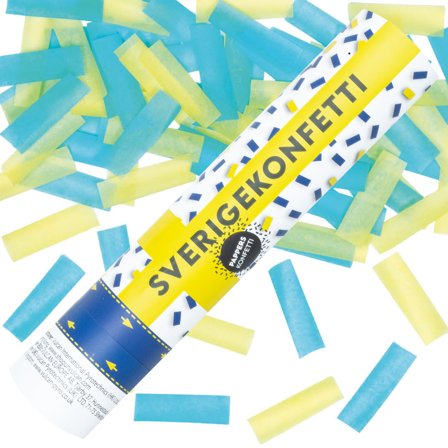 Konfettitykki Sverige 25 cm