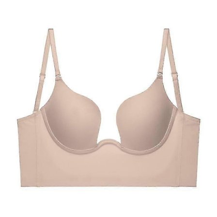 Push Up BH Rygløs Dame BH'er Lav Udskæring Sexet Plunge Messing Open Back Bryllup Undertøj Usynlig Sømløs Dyb U Lingeri