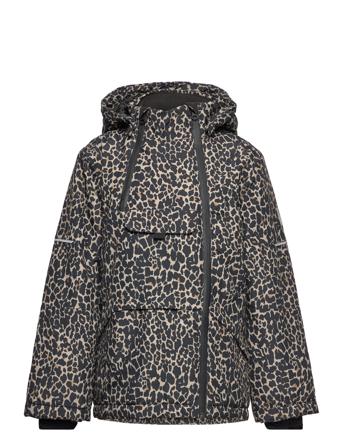 Nkfsnow10 Asym Jacket Leo Fo Outerwear Shell Clothing Shell Jacket Musta Name It