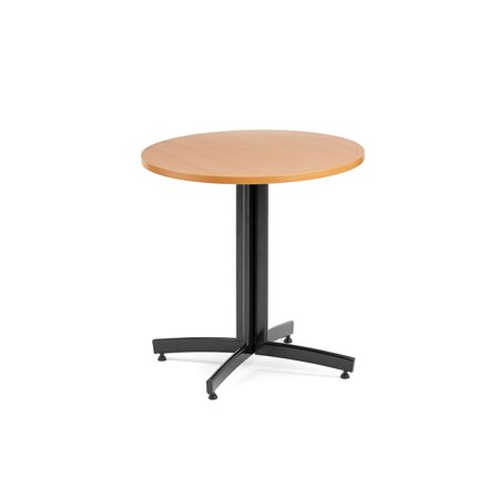 Kantinentisch SANNA, Ø700x720 mm, schwarz/buche