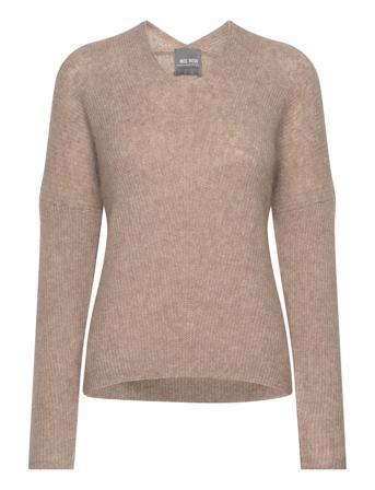 Mmthora V-Neck Knit Brown MOS MOSH