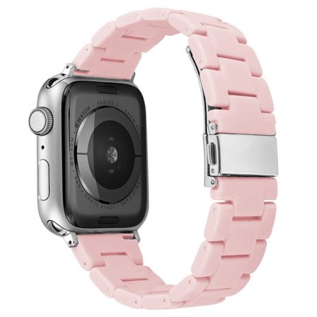Apple Watch (45 mm) enkelt klockarmband i harts - Ljusrosa