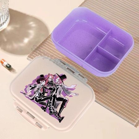 Kawaii K-Pop Demon Hunters Bento Madpakke til børn - Gave til opbevaring af mad med stor kapacitet