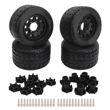 4 stk. Fjernstyret Bil Dæk 12mm 14mm Stabilt Greb Ujævn Tekstur Stærk Dæmpning Udskiftning til Tamiya 1/10 Dæk B Type