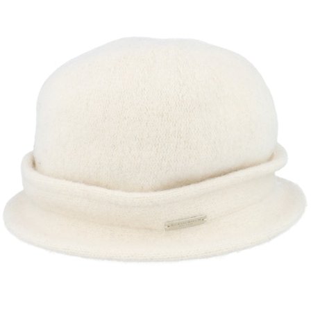 Seeberger - White - historical - Hat - Felt Hat With Bow White Cloche - Hatstore