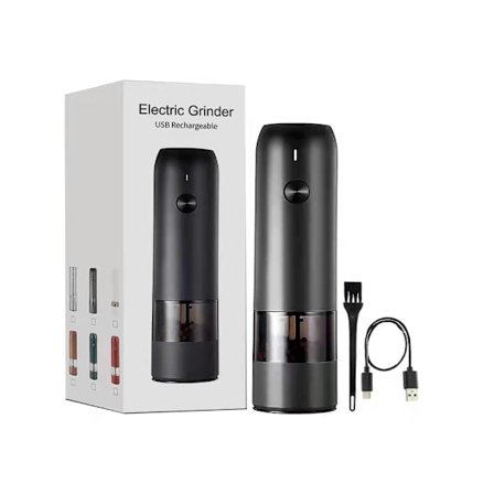 Nya köksredskap Svartpepparkvarn Elektrisk havssaltkvarn Uppladdningsbar pepparkvarn