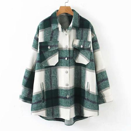 Dam Rutig Pocket Lapel Neck Cardigan Button Down Shirt Jacka