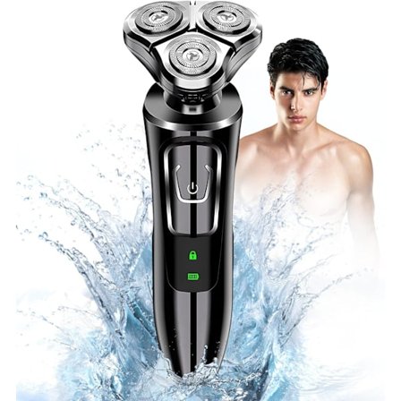 Sähköinen parranajokone miehille, IPX7 ladattava partatrimmeri miehille, D