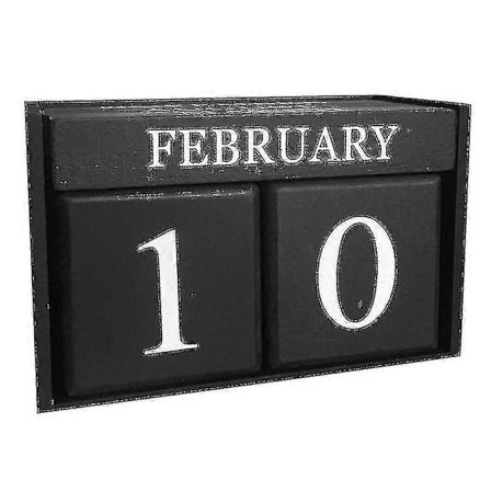 Kalender i trä för datum