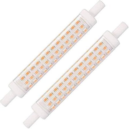 R7s LED 118mm 10W R7s LED lineaarilamppu 118mm 10W Lämmin valkoinen 3000K R7s J118 Kanta Ei himmennettävä, 15mm X 118mm, Vastaa R7s 118mm 100W 