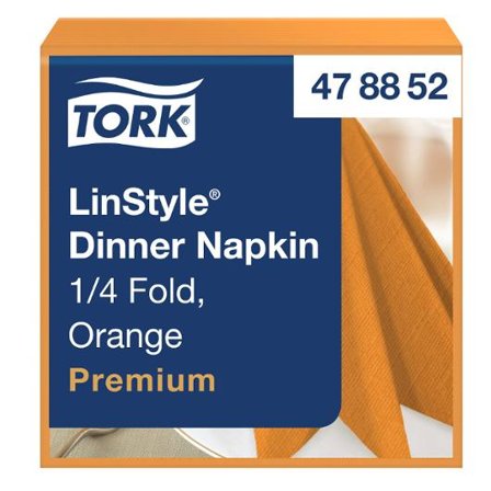 TORK Servett LinStyle Middag orange 50/fp - Lyreco - Kök och servering - Servetter och dukar - Servett - 3-lagers