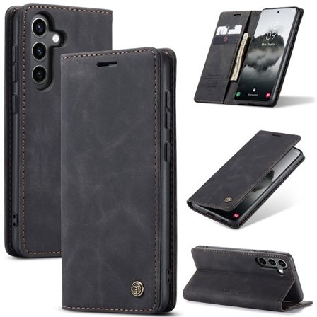 CaseMe Slim Plånboksfodral Samsung Galaxy S25 Plus Svart
