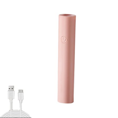 /#/1 stk. Liten bærbar neglelampe, USB, timer, rosa/#/