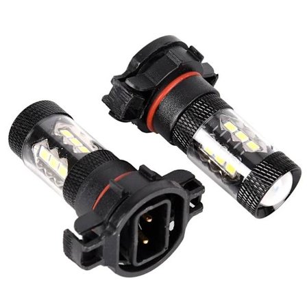 2x PSX24W H16 5202 Super Vit 160W LED 144 SMD Lyspære Tåkelys - Perfekt