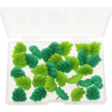 20 stk Thumbtacks Grønne Blade Kreative Tegnestifter Decorati,ZQKLA