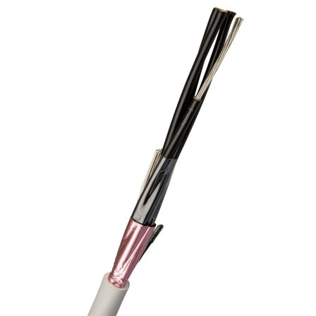 Nexans 16210398-898-00 Styrkabel FQAR-G, 24x0.5mm², 250V, ljusgrå, 1 m, Anslutningsdon & kablar