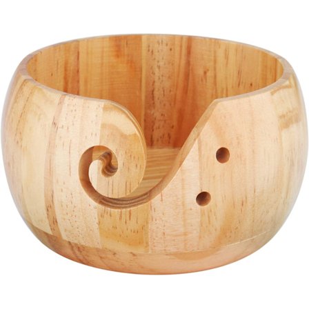 Stor strikke skål, stor strikke skål, træ, til hækling en