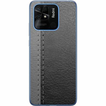 Xiaomi Redmi 10c Mjukt Skal - Black & Grey Leather