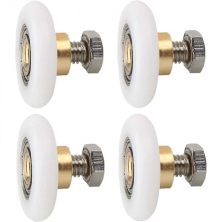 23 mm 4 stk. brusehjul, hjul til brusedør