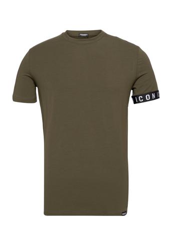 Round Neck T-Shirt T-shirts Short-sleeved Brun DSquared2