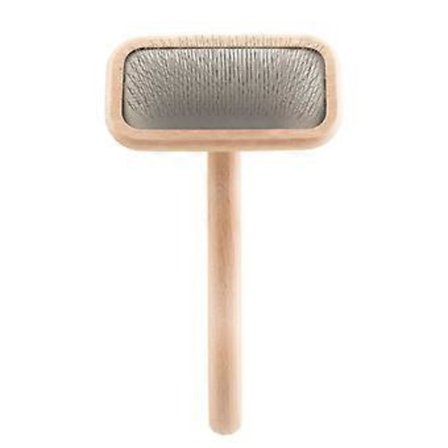 Mark II Slicker Borste, Grooma Som Ett Proffs, Rostfritt Stål P, Bokträ Kropp, Slipade och Polerade Toppar, Liten