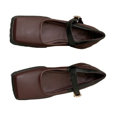 Naisten Solki Platform-kengät Suljettu Neliökärki Tyylikäs Ergonominen Nilkkaremmi Pumput Kengät Ruskea 38