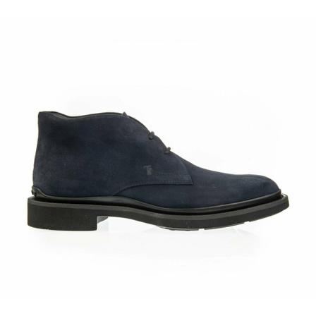 Tod's Polish laces suede , Blauw , Heren , Maat: 43 EU Laarzen